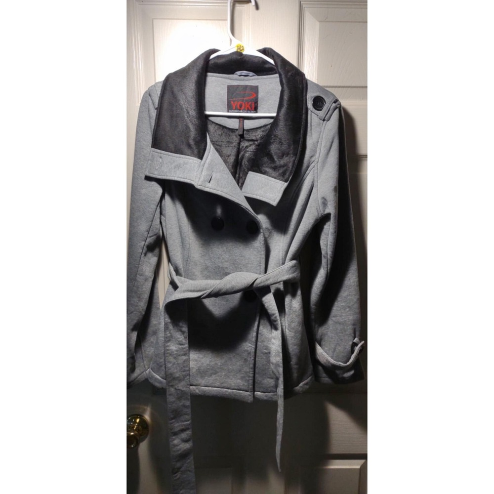 Yoki soft peacoat style‎ jacket size large H2